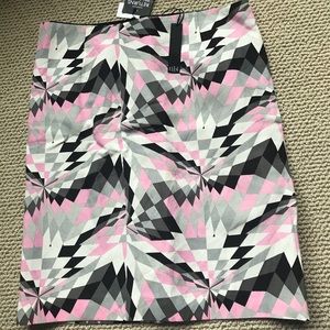 NWT Tibi geometric print skirt size 12